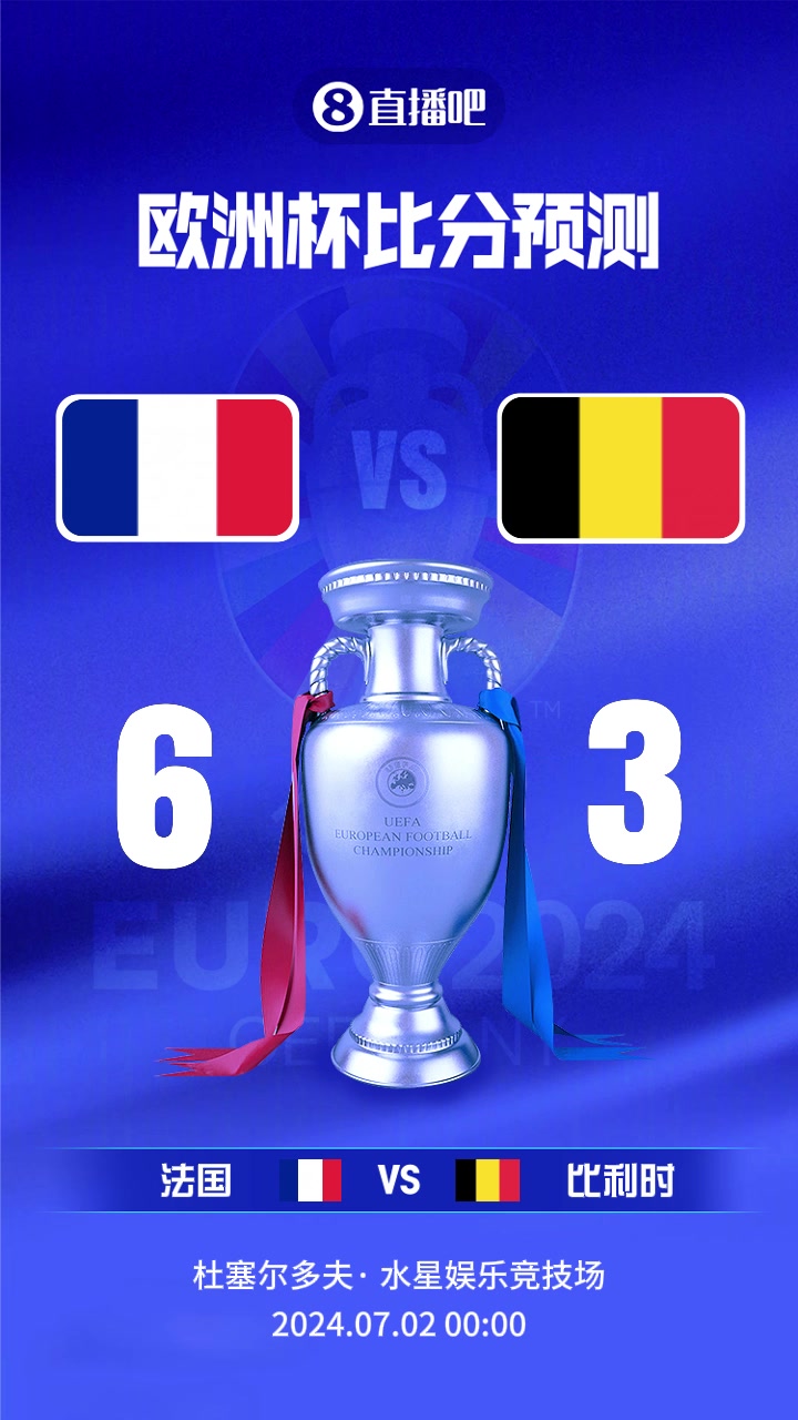 欧洲杯淘汰赛法国vs比利时截图比分预测